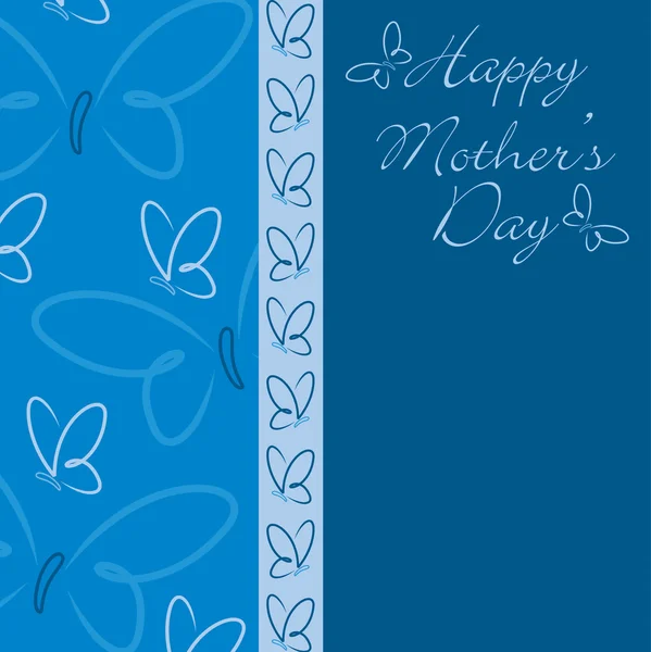 Cartão de borboleta Feliz Dia das Mães em formato vetorial . — Vetor de Stock