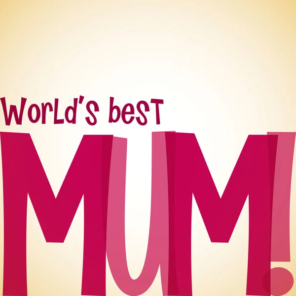 Cartão tipográfico brilhante Dia das Mães em formato vetorial . — Vetor de Stock