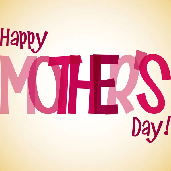 Heldere typografische Mother's Day kaart in vector-formaat. — Stockvector