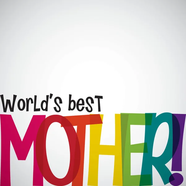 Cartão tipográfico brilhante Dia das Mães em formato vetorial . — Vetor de Stock