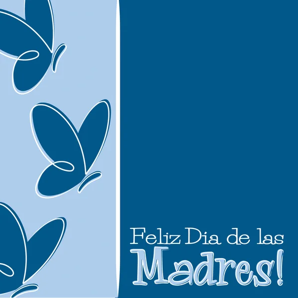 手矢量格式绘制西班牙语母亲节快乐一天卡. — 图库矢量图片