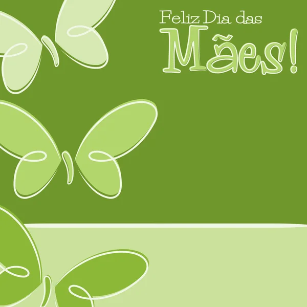 Çizilmiş Portekizce mutlu anneler günü kartı Vektör formatında teslim. — Stok Vektör
