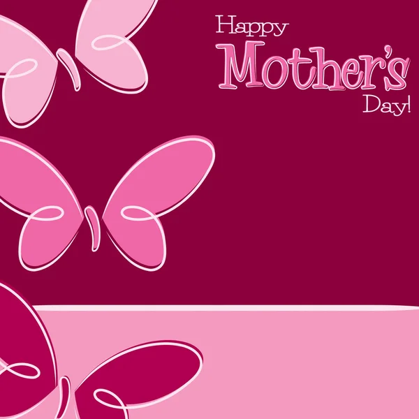 Hand getekend Happy Mother's Day card in vector-formaat. — Stockvector