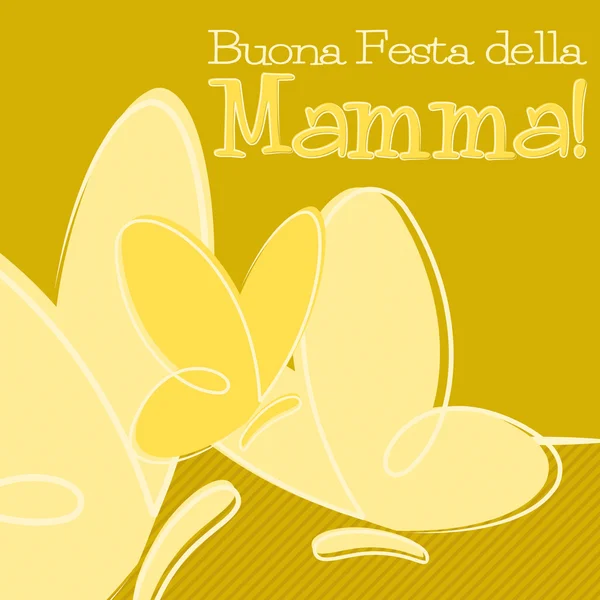 Hand getrokken Italiaanse Happy Mother's Day card in vector-formaat. — Stockvector