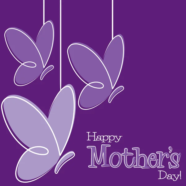 Carte de fête des mères heureuse dessinée à la main en format vectoriel . — Image vectorielle