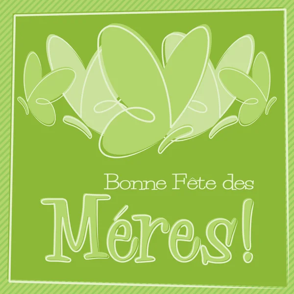 Mão desenhada francês feliz cartão de Dia das Mães em formato vetorial . — Vetor de Stock