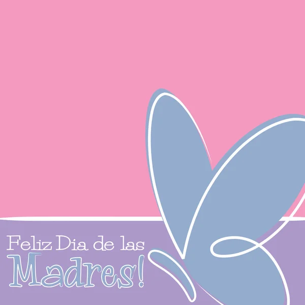 Tarjeta del día de la madre feliz español dibujado a mano en formato vectorial . — Vector de stock