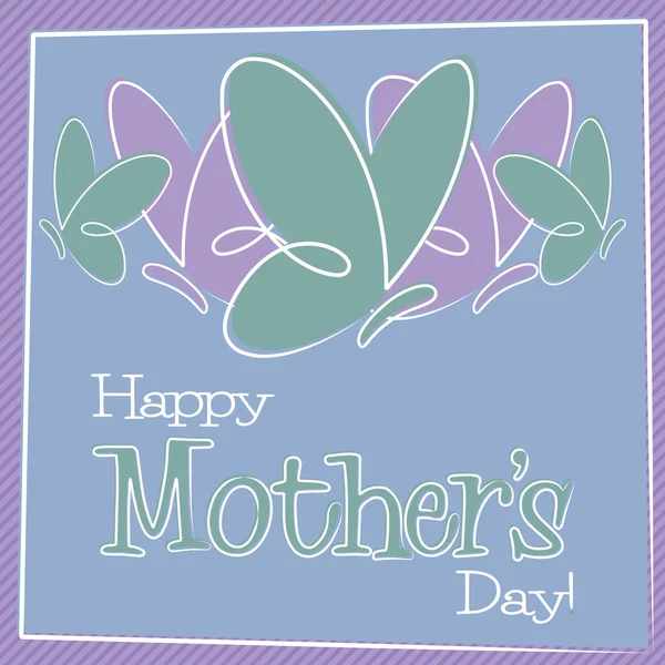 Hand getekend Happy Mother's Day card in vector-formaat. — Stockvector