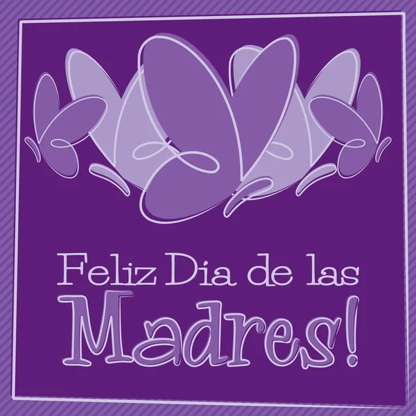 Tarjeta del día de la madre feliz español dibujado a mano en formato vectorial . — Vector de stock