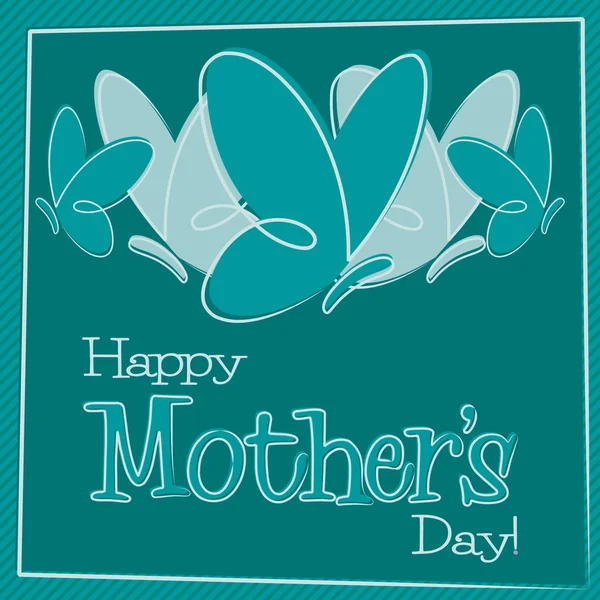 Hand getekend Happy Mother's Day card in vector-formaat. — Stockvector