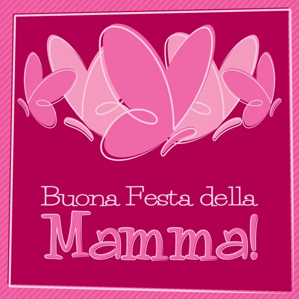 Hand Drawn Italian Happy Mother's Day card in vector format. — Stock Vector