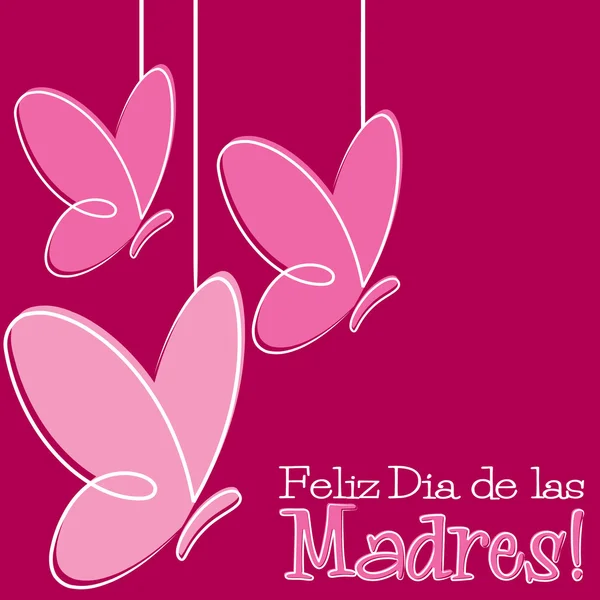 Tarjeta del día de la madre feliz español dibujado a mano en formato vectorial . — Vector de stock