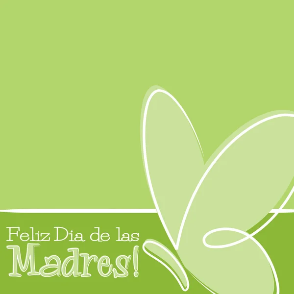 Tarjeta del día de la madre feliz español dibujado a mano — Vector de stock