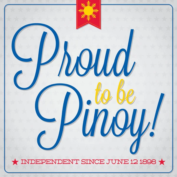 Filipinas Tarjeta del Día de la Independencia en formato vectorial . — Vector de stock