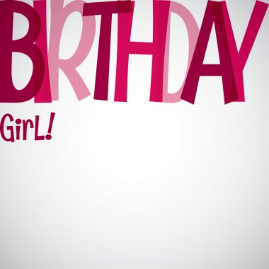 Tipografik doğum günü kartı Vektör formatında.