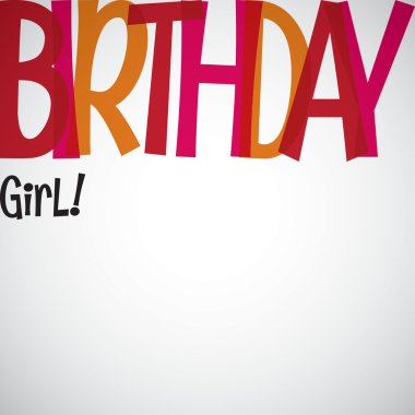 Tipografik doğum günü kartı Vektör formatında.