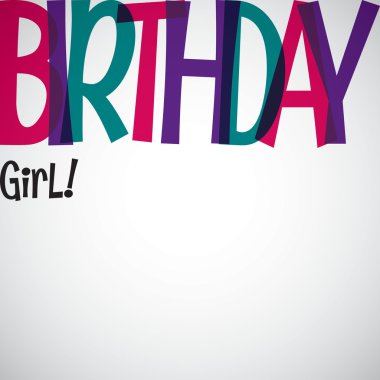 Tipografik doğum günü kartı Vektör formatında.