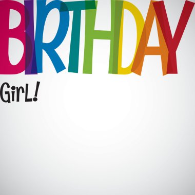 Tipografik doğum günü kartı Vektör formatında.