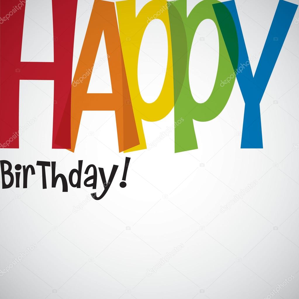 Typographic Birthday card in vector format.