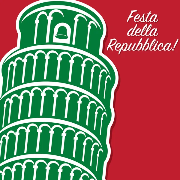 Κάρτα της ιταλικής εθνικής επετείου — Διανυσματικό Αρχείο