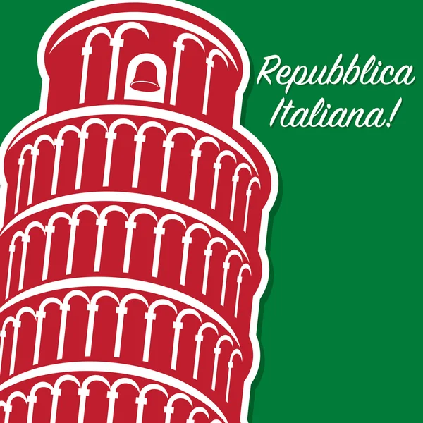 Κάρτα της ιταλικής εθνικής επετείου — Διανυσματικό Αρχείο