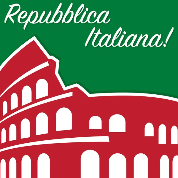 イタリア共和国記念日カード — ストックベクタ