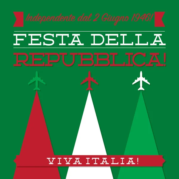 Olaszország függetlenség napja kártya — Stock Vector