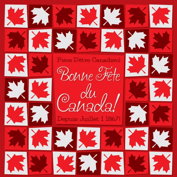 Bonne Fete du Canada mosaic — Stock Vector