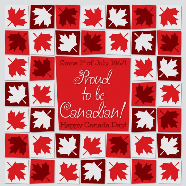 Orgulloso de ser mosaico canadiense — Vector de stock