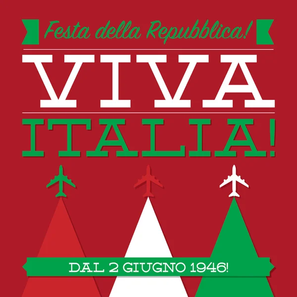 Tarjeta de firma Viva Italia — Vector de stock