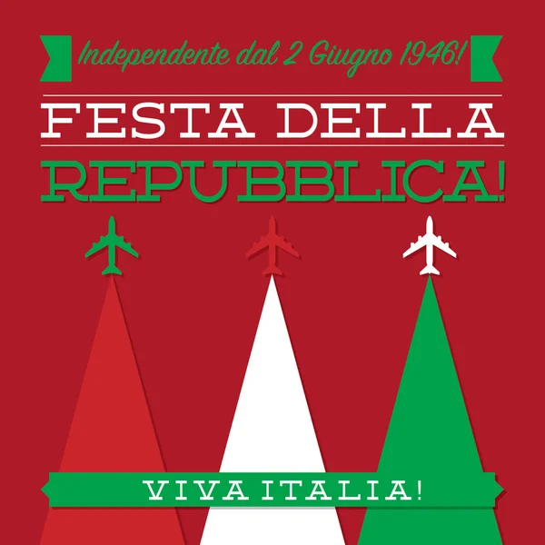 Tarjeta Día de la República Italiana — Vector de stock