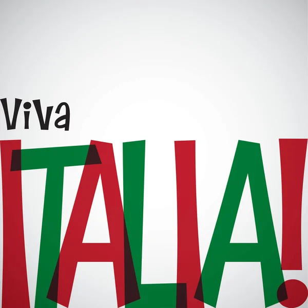 Viva İtalya kartı — Stok Vektör