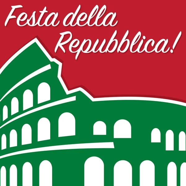 Tarjeta Día de la República Italiana — Vector de stock