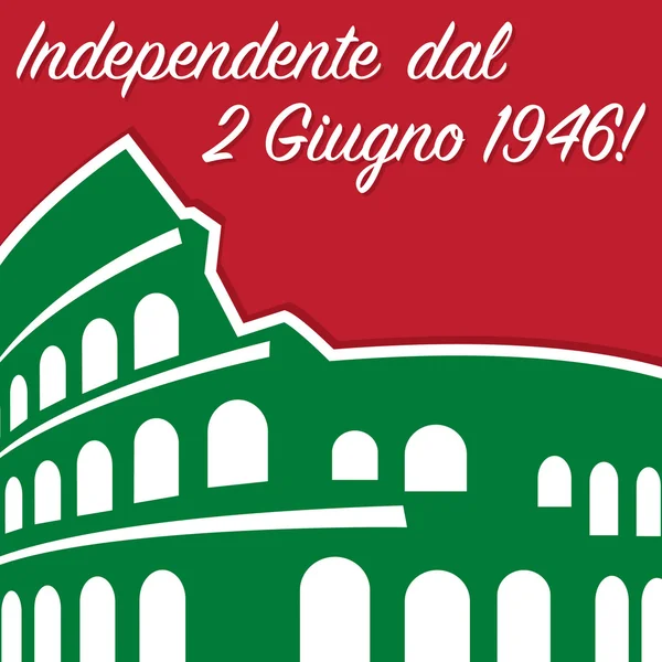 Tarjeta Día de la República Italiana — Vector de stock