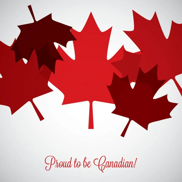 Orgulloso de ser una tarjeta canadiense — Vector de stock