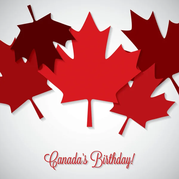 Carte d'anniversaire du Canada — Image vectorielle