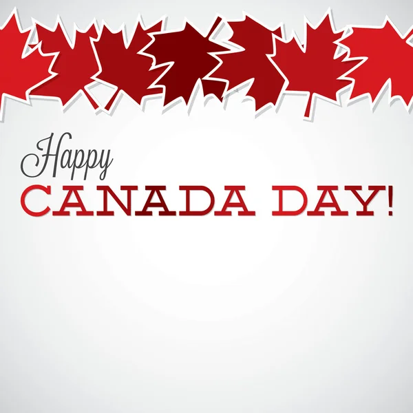 Tarjeta del Día de Canadá feliz — Vector de stock