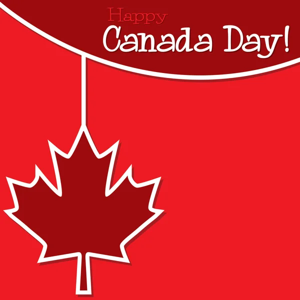 Tarjeta del Día de Canadá feliz — Vector de stock