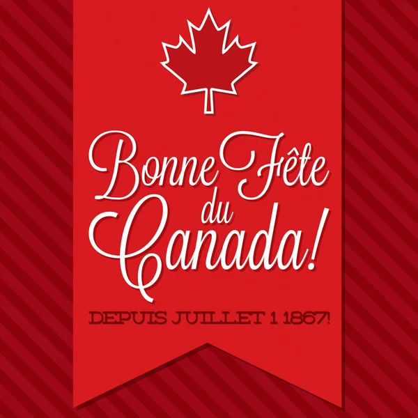 Tarjeta del Día de Canadá feliz — Vector de stock