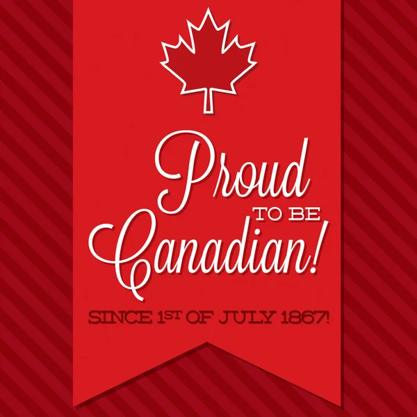 Proud to be canadian card — Stock Vector