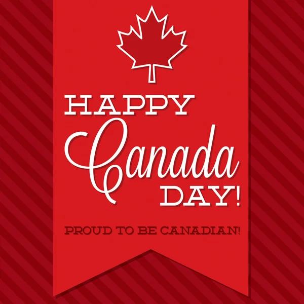 Tarjeta del Día de Canadá feliz — Vector de stock