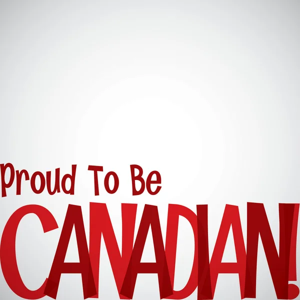 Orgoglioso di essere carta canadese — Vettoriale Stock