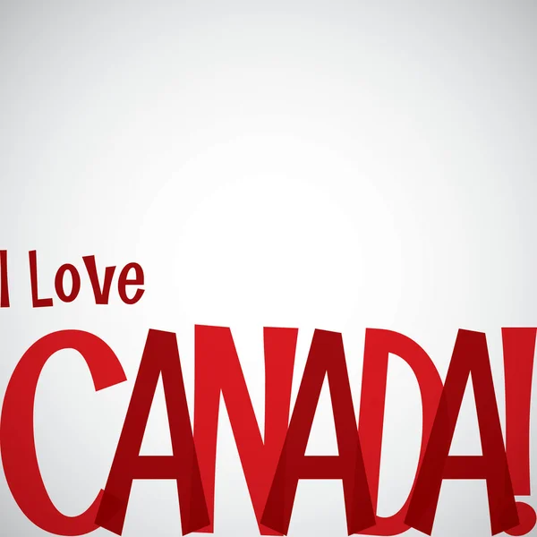 I love Canada card — Stock Vector