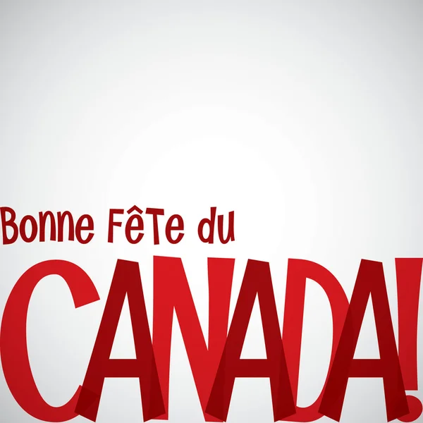 Carta Bonne Fete du Canada — Vettoriale Stock