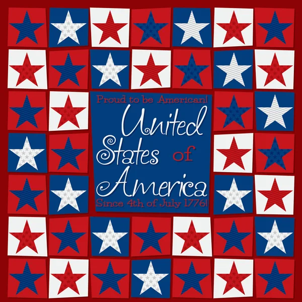 Mosaico funky con signo de EE.UU. — Archivo Imágenes Vectoriales