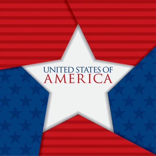 Estrella superpuesta con signo de EE.UU. — Archivo Imágenes Vectoriales