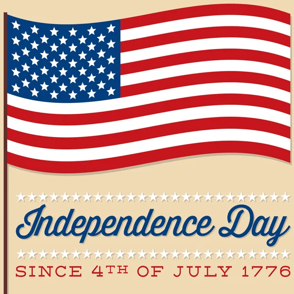 Υπογράψουν αμερικανική σημαία με την 4η Ιουλίου — Διανυσματικό Αρχείο
