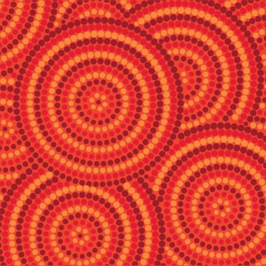 Abstract Aboriginal dot painting in vector format. clipart