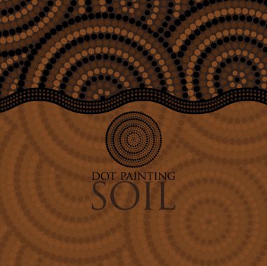 Dot painting invite/ greeting card in vector format. clipart
