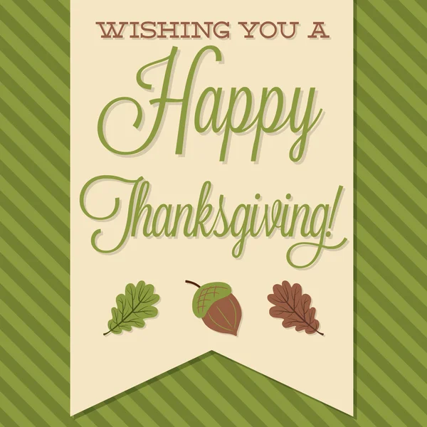 Carte Sash Happy Thanksgiving au format vectoriel . — Image vectorielle